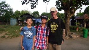 These guys were two school kids doing an English project. They nervously asked us if they could ask a few questions as to practice their English!