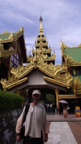 Outside the Shwedagon Pagoda