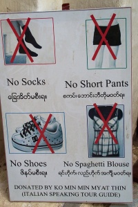 Information poster at all temples. 