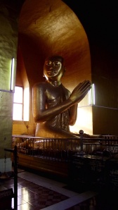 This was an unusual statue as it depicted a monk before the Buddha.